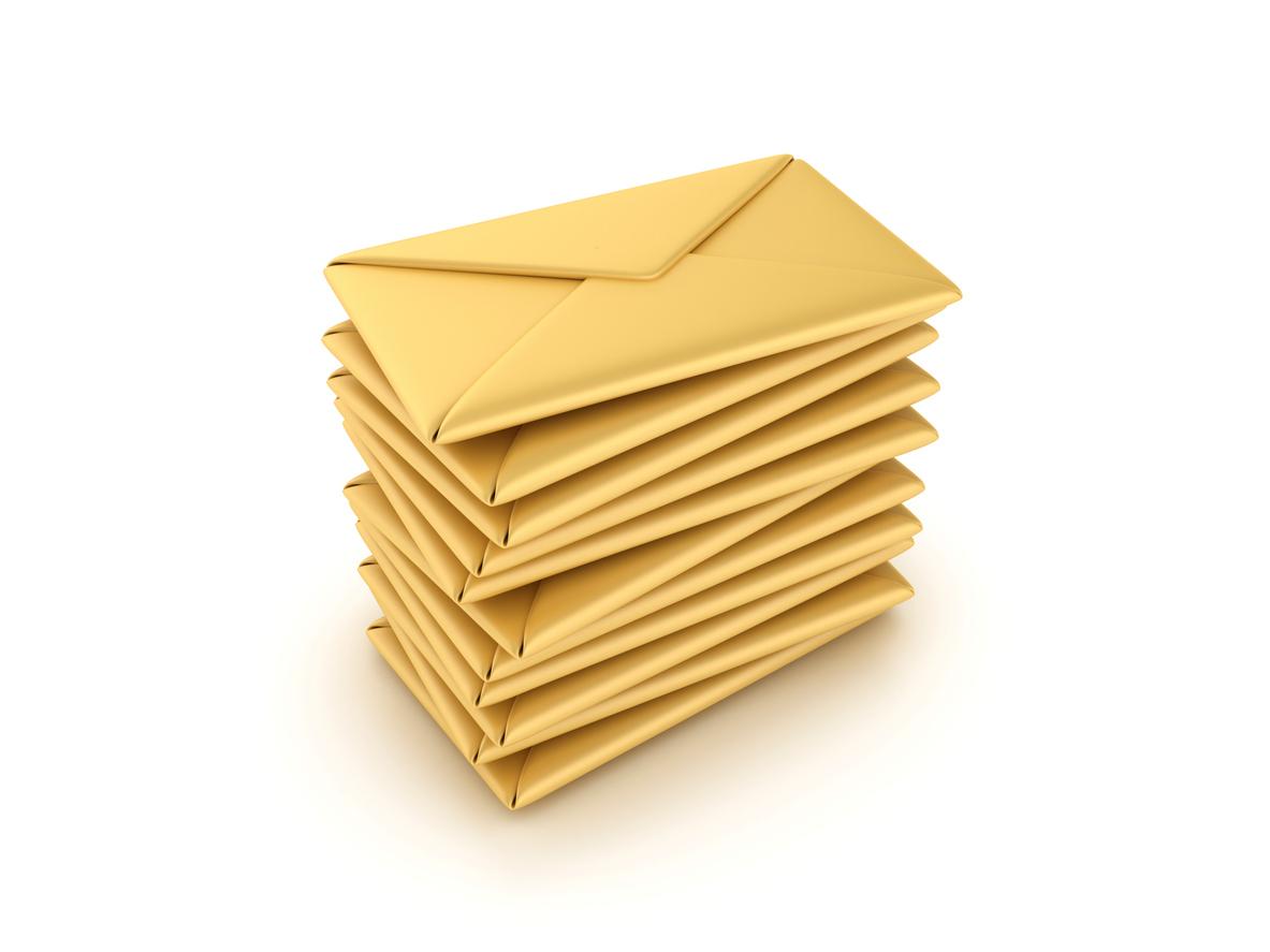 Stapeltje enveloppen